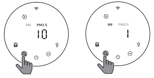 PHILIPS AC2958 Air Purifier- appliance displa