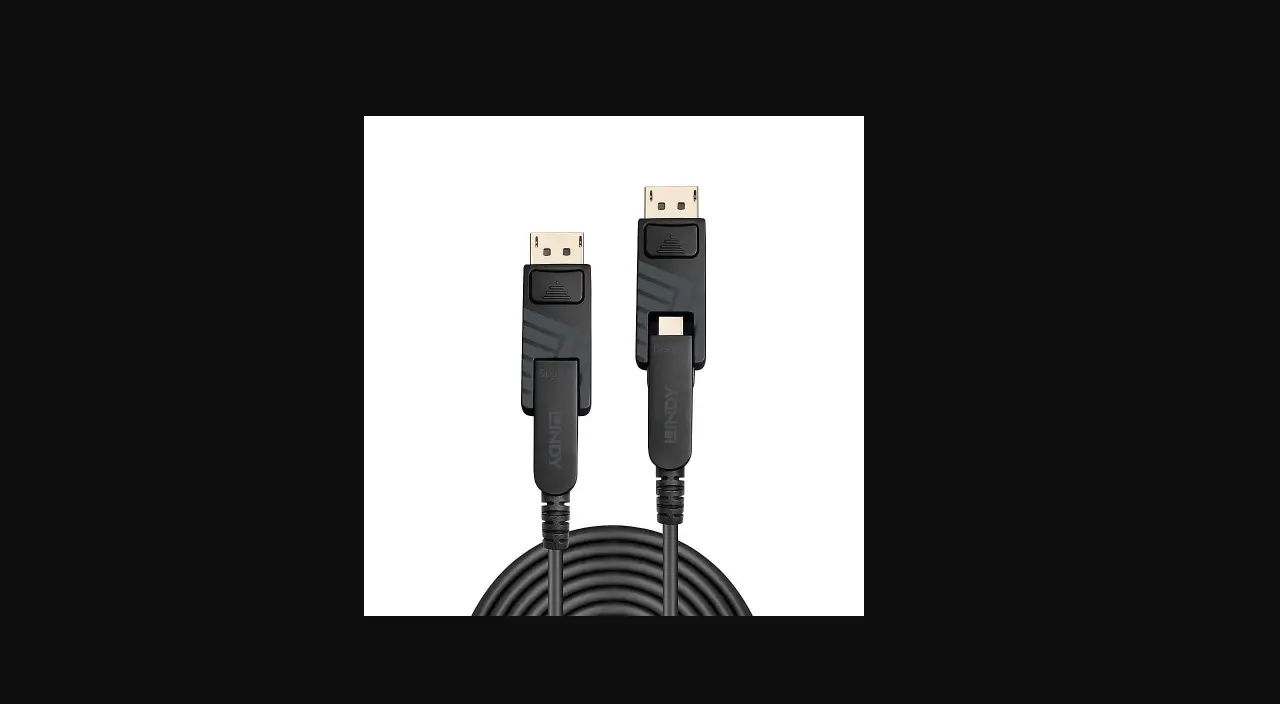 Lindy 38480 Fibre Optic Hybrid Mini Displayport 1.4 Cable User Manual