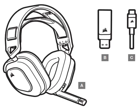 CORSAIR HS80 RGB Wireless Premium Gaming Headset - fig 1
