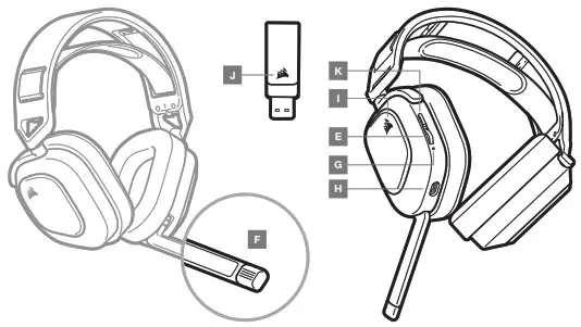 CORSAIR HS80 RGB Wireless Premium Gaming Headset - fig 2