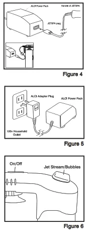 Homedics JET-1 JetSpa Bath Spa Instruction - Suction Cup Position Adjustment