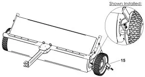 OHIO STEEL 4222V2 22 cu ft Lawn Sweeper--First remove factory