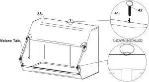 OHIO STEEL 4222V2 22 cu ft Lawn Sweeper--- Insert thumb screw