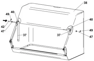OHIO STEEL 4222V2 22 cu ft Lawn Sweeper--- Slide Hopper Pivot Rod