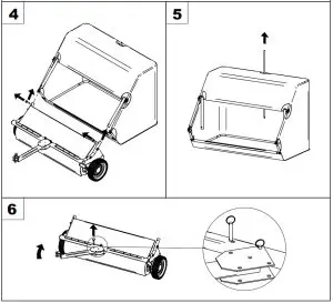 OHIO STEEL 4222V2 22 cu ft Lawn Sweeper--Storing Lawn Sweeper