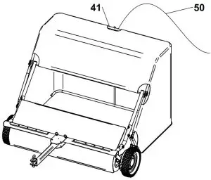 OHIO STEEL 4222V2 22 cu ft Lawn Sweeper--- Tie Dump Rope