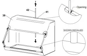 OHIO STEEL 4222V2 22 cu ft Lawn Sweeper---Unscrew Thumb Screw