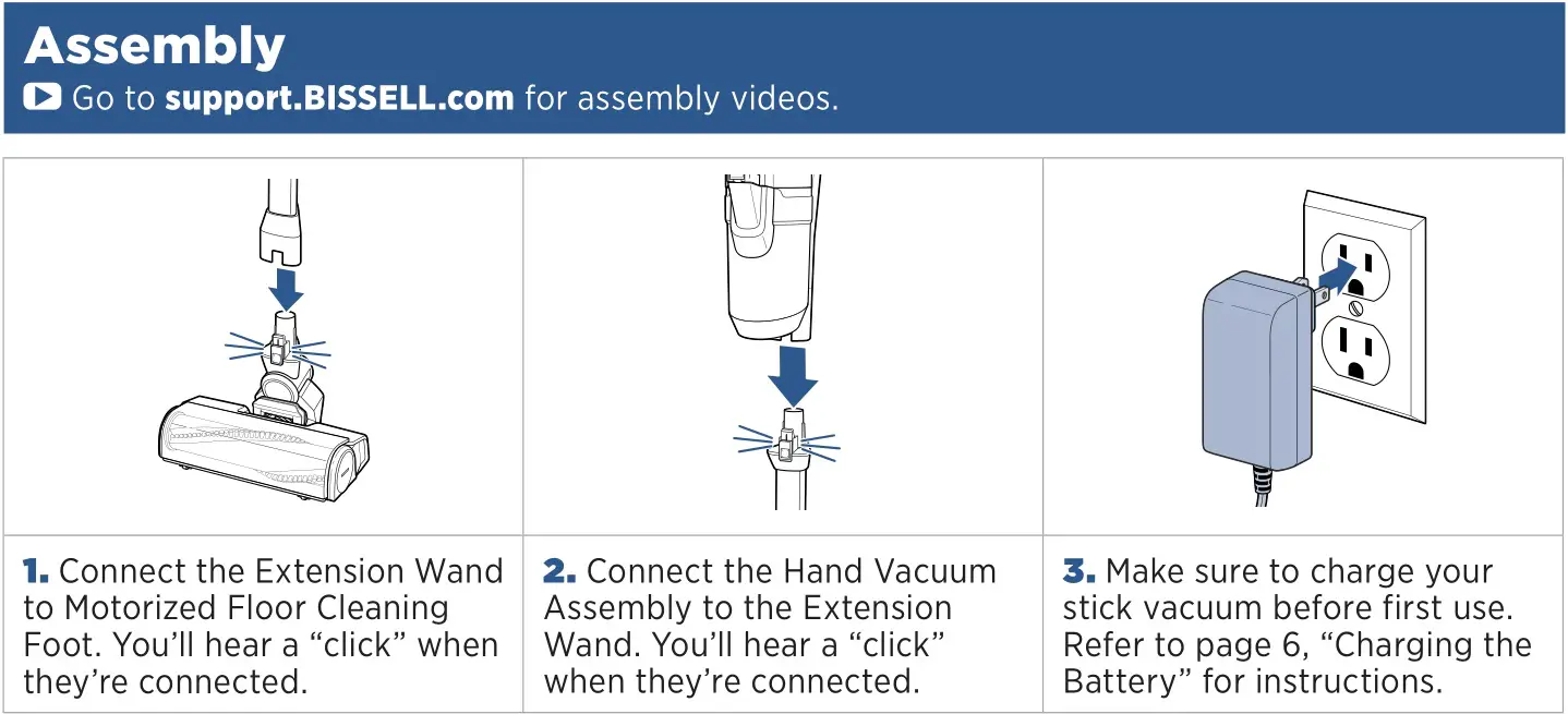 Bissell 2288 Series Iconpet Cordless Vacuum Cleaner - Assembly
