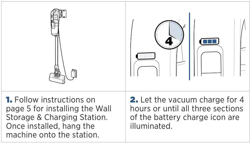 Bissell 2288 Series Iconpet Cordless Vacuum Cleaner - Charging with the Wall Storage and Charging Station