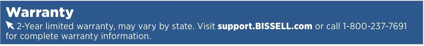 Bissell 2288 Series Iconpet Cordless Vacuum Cleaner - Warranty