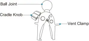 YRU Universal Car Phone Holder - Air vent clip