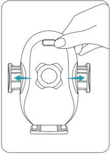 YRU Universal Car Phone Holder - Prees the botton