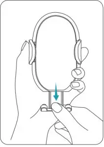 YRU Universal Car Phone Holder - Pul down the botton