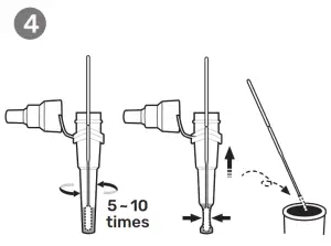 FORA TD 4531A COVID 19 Antigen Rapid Test - swab head toward