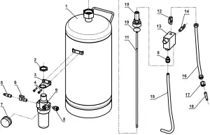 HARBOR FREIGHT 60801 Portable Soda Blaster - air regulator assembly2