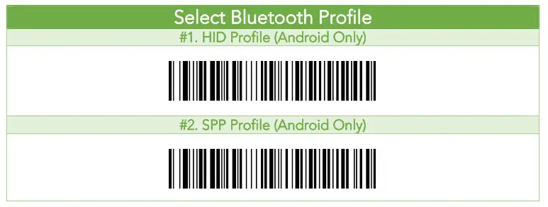 KOAMTAC KDC80 Bluetooth Barcode Scanner- Select Bluetooth Profile