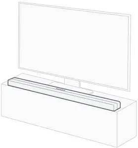Place the sound bar
