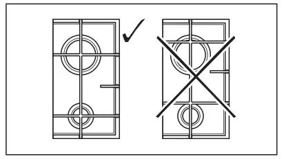 Electrolux KGS9536X Gas Hob Burners- Pan supports