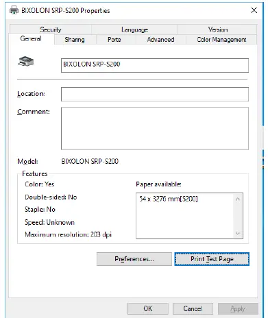 BIXOLON SRP-S200 Linerless Printer FIG 12