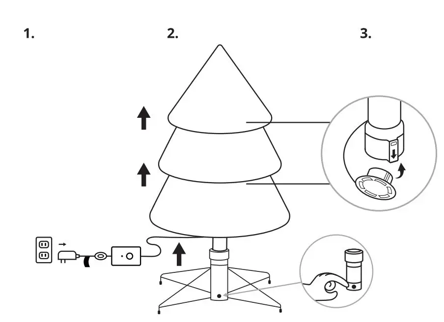 Evergreen TG76P4B14P00 Twinkly Tree Instructions - Devices storage