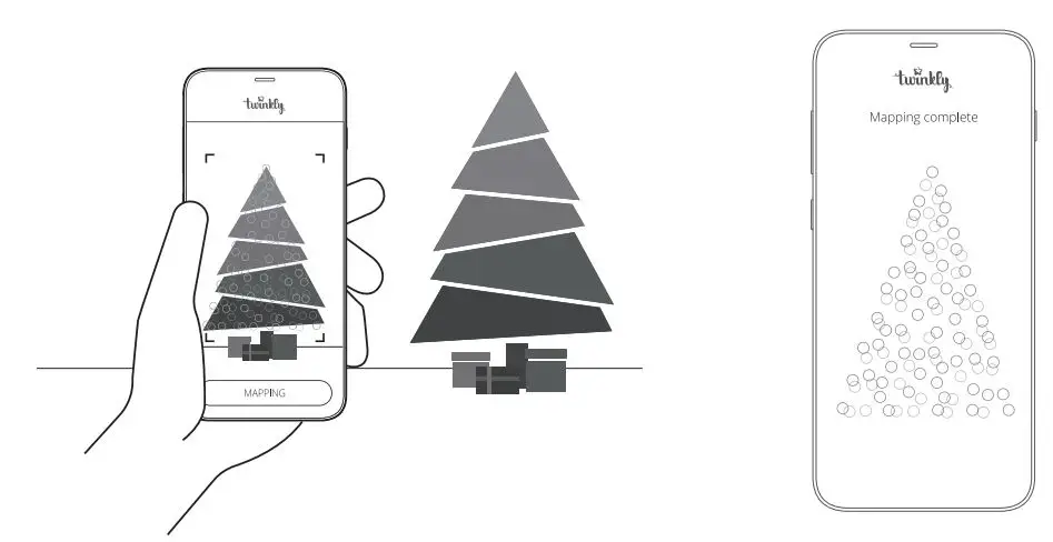 Evergreen TG76P4B14P00 Twinkly Tree Instructions - Mapping