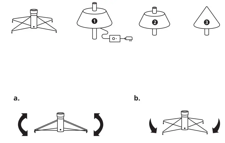 Evergreen TG76P4B14P00 Twinkly Tree Instructions - Physical Setup
