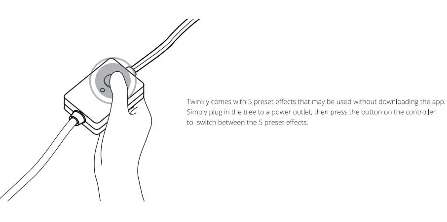 Evergreen TG76P4B14P00 Twinkly Tree Instructions - Preset effects