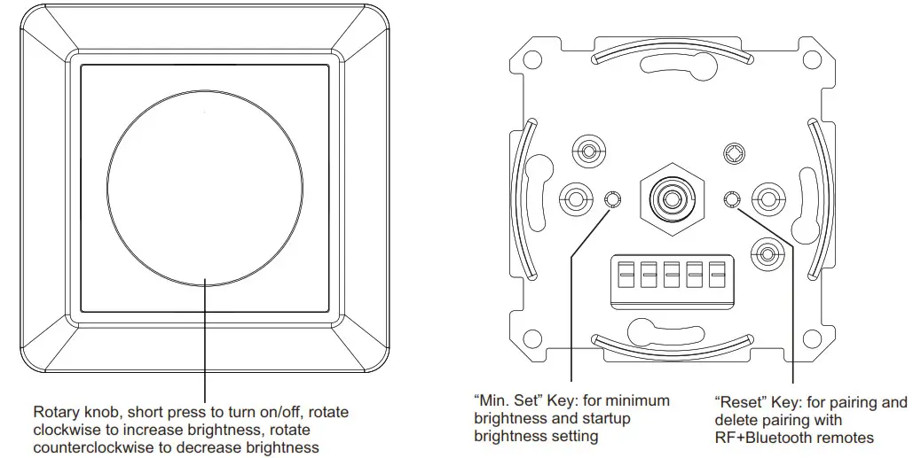 SUNRICHER SR-SB2835RAC-S Push Compatible RF+Bluetooth- Function introduction