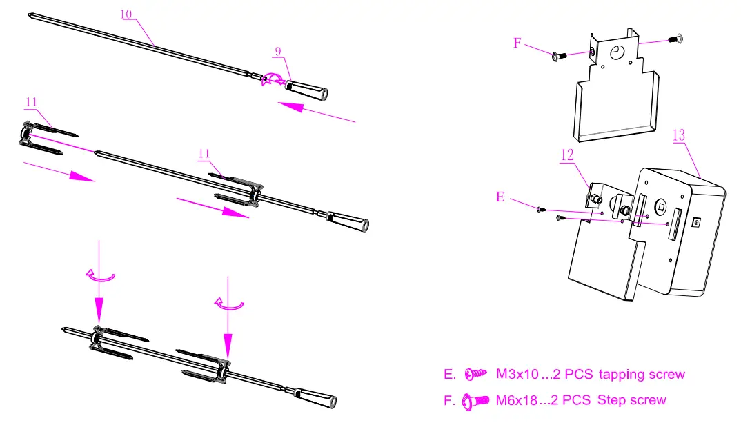 EXPERT GRILL BC2051A0 Portable Charcoal Rotisserie - Power Adapter 1