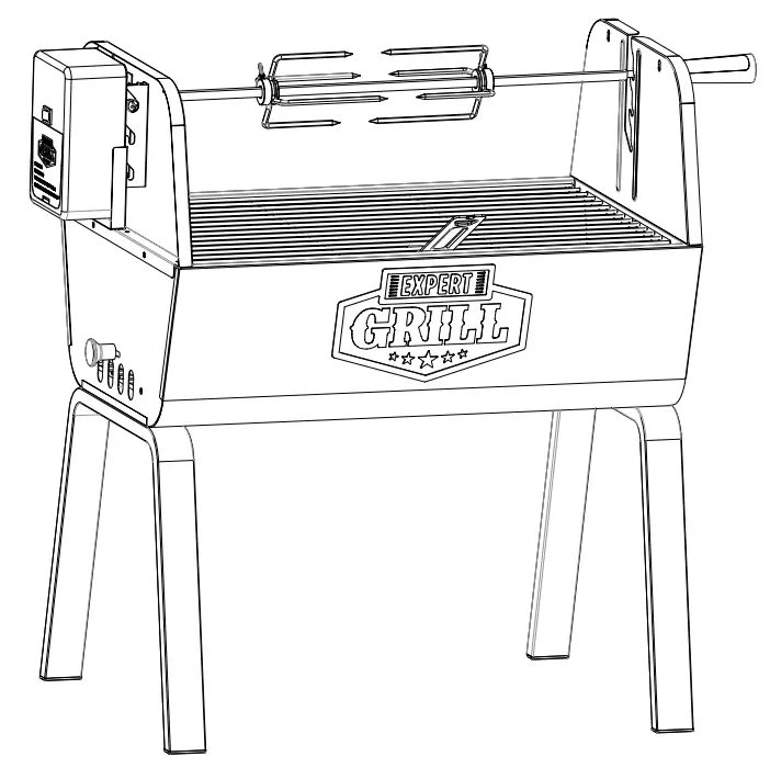 EXPERT GRILL BC2051A0 Portable Charcoal Rotisserie