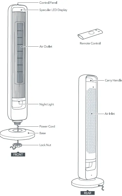 TAOTRONICS-TT-TF003-Tower-Fan-with-12-Speeds-2