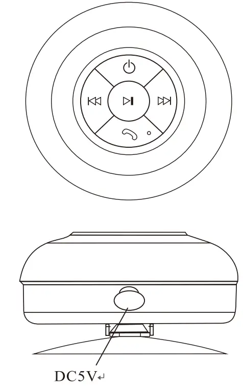 SYLVANIA SP 015 Bluetooth Suction Cup Speaker - fig