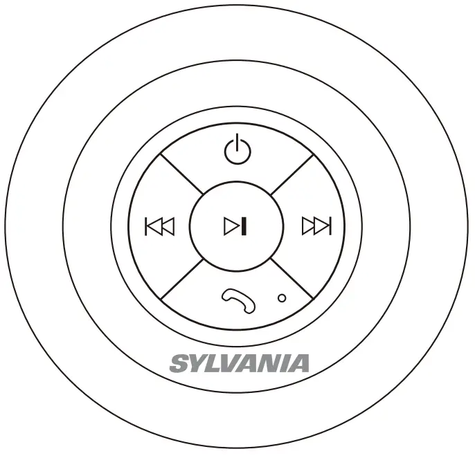 SYLVANIA SP 015 Bluetooth Suction Cup Speaker