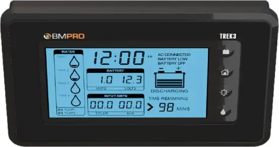 BMPRO Trek 3 Wall Mount RV Battery Monitor - Trek3