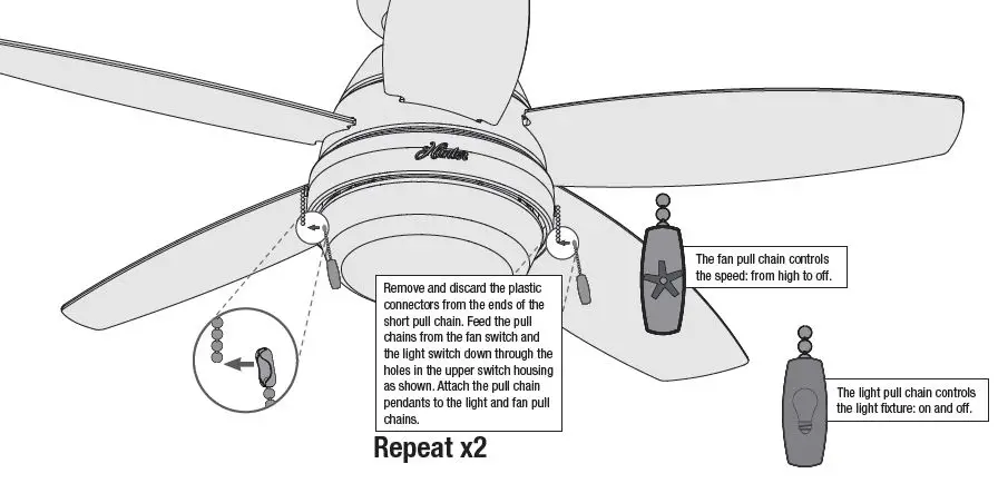 Hunter- 51223- Brushed- Nickel- Lilliana- Ceiling -Fan -FIG 15
