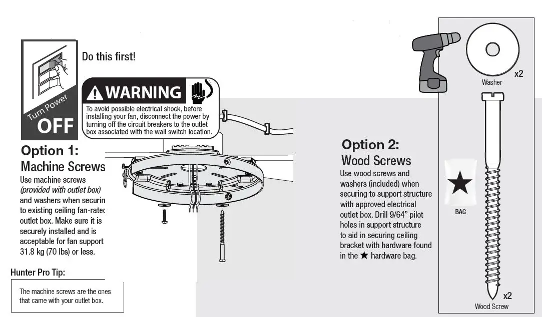 Hunter- 51223- Brushed- Nickel- Lilliana- Ceiling -Fan -FIG 6