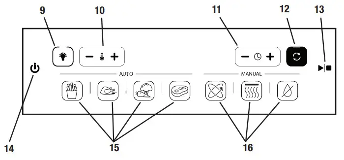 Breville VDF127 Halo Rotisserie Air Fryer Oven - Control Panel