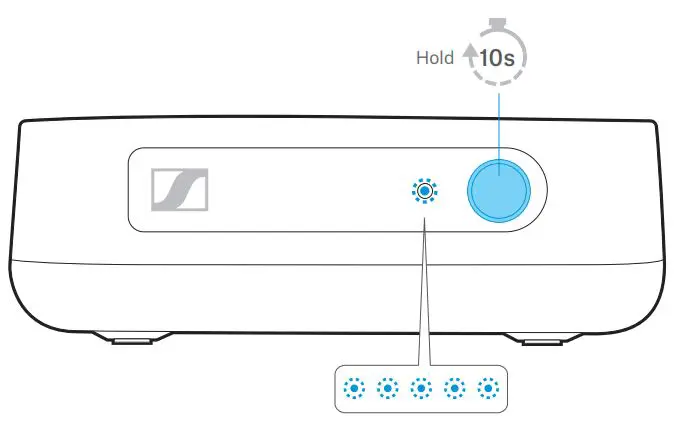 SENNHEISER Bluetooth Audio Instruction Manual Transmitter - Clearing the pairing settings