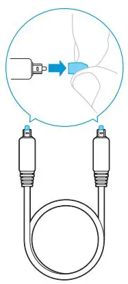 SENNHEISER Bluetooth Audio Instruction Manual Transmitter - Connection to an audio source using the digital optical cable