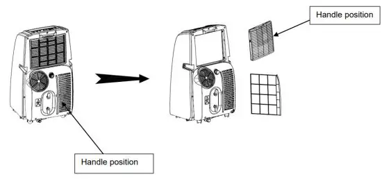 OSLO OSP1 08 Portable Air Conditioner - handal position