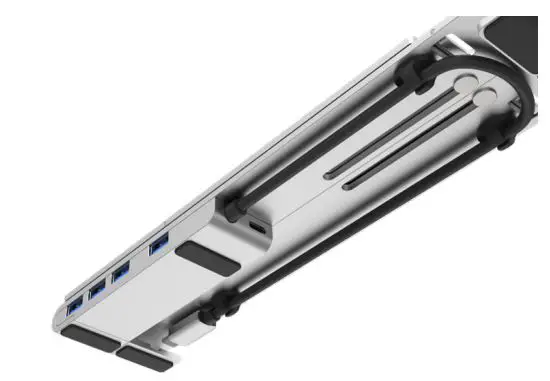 TRIPP LITE U460-ST4-4A-C 4-Port USB-C Hub with Laptop Stand and 100W PD Charging 4