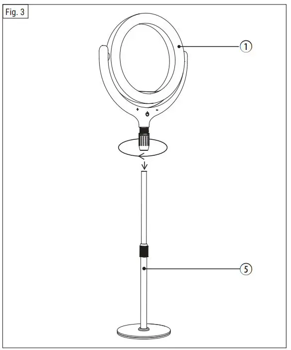 BRESSER-BR-RL10B-Led-Ring-Light-With -tand-and-Base-Fig3