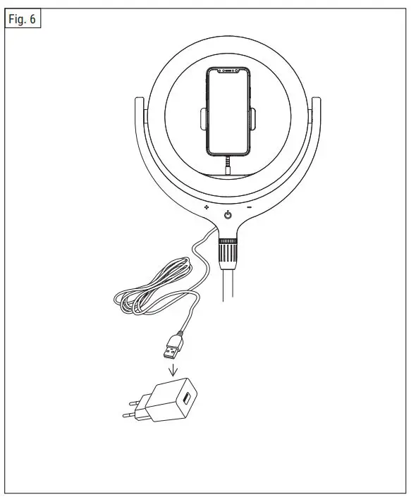 BRESSER-BR-RL10B-Led-Ring-Light-With -tand-and-Base-Fig6