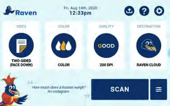 Raven Scanner Original 2nd GENERATION2 elcome screen s