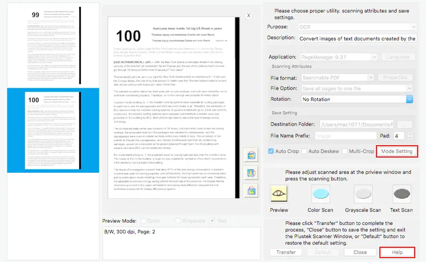 plustek Scanners - Configure Button Settings