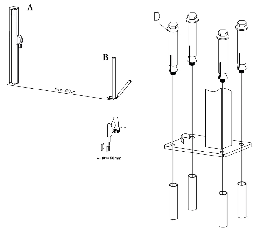 Lifa GARDEN HO38 Wind Screen - fig1