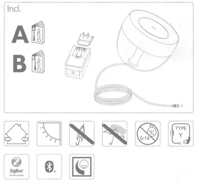 PHILIPS 945561795 Ambiance Iris Table Lamp - Figure 1