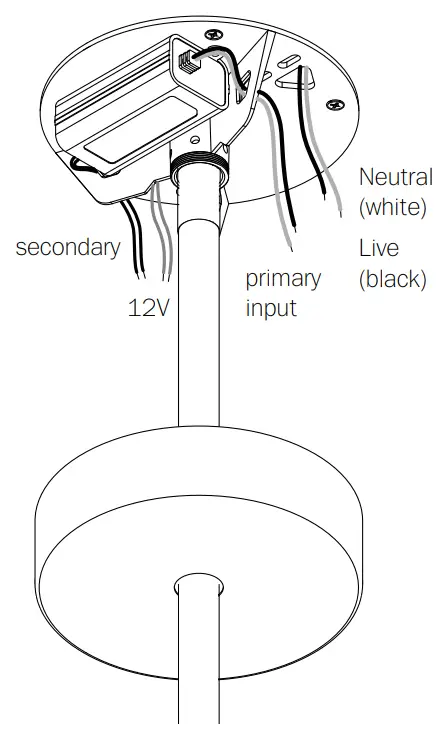 BOCCI 28.5a.1 LED Ceiling Lamp - driver to the canopy