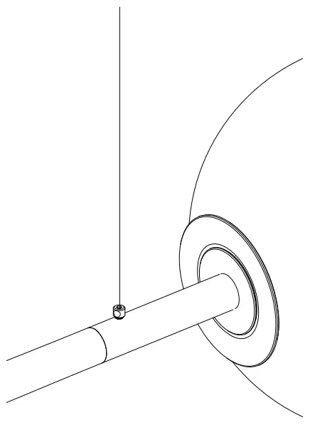 BOCCI 28.5a.1 LED Ceiling Lamp - hooks are installed