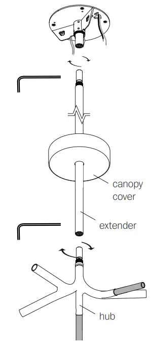 BOCCI 28.5a.1 LED Ceiling Lamp - with set screw